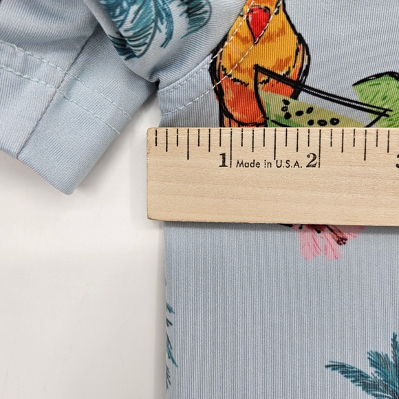 Waggle‎ Polo Shirt Mens Small Birds Margaritas AOP Golf Performance Short Sleeve - Picture 5 of 10